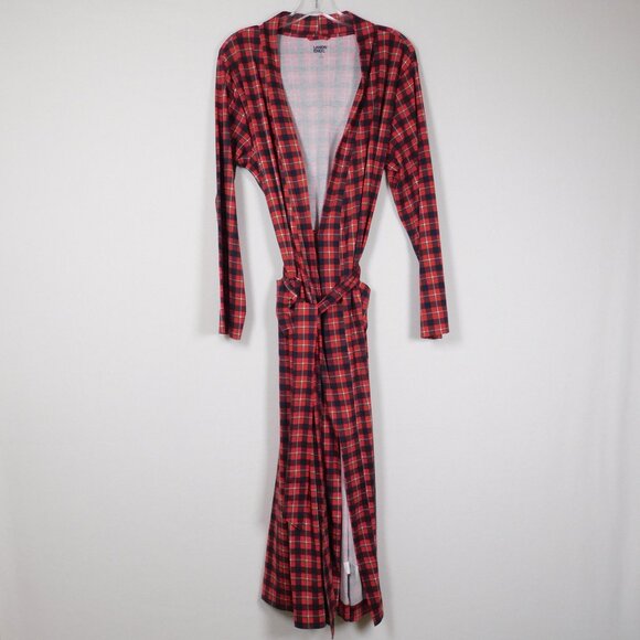 Lands End Checkered Plaid Cotton Robe NWOT L 14-16 (71925) - Picture 1 of 5